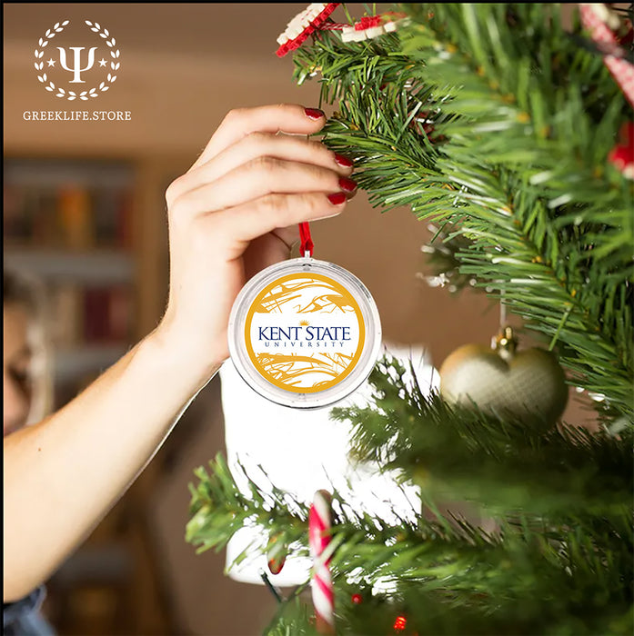 Kent State University Christmas Reversible Flat Round Ornament