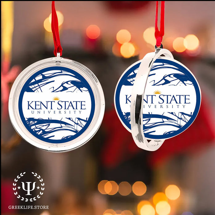 Kent State University Christmas Reversible Flat Round Ornament