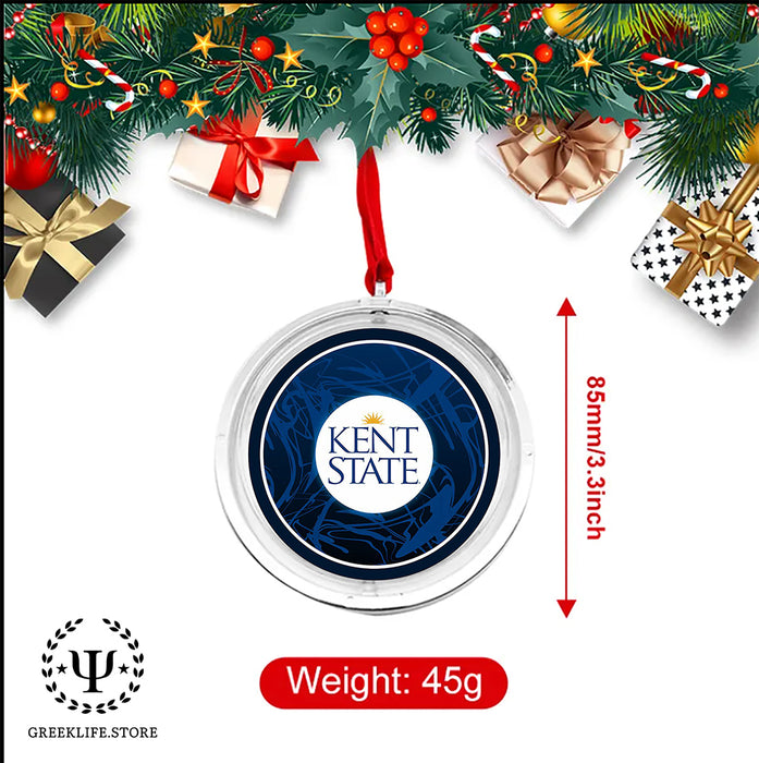 Kent State University Christmas Reversible Flat Round Ornament