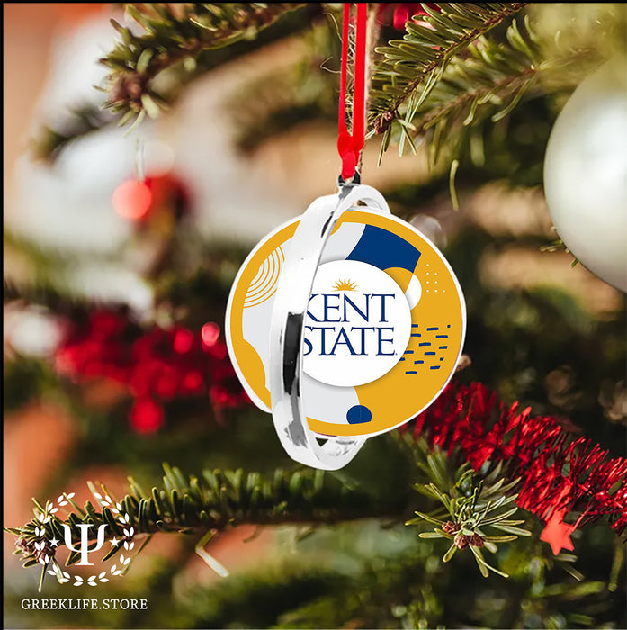 Kent State University Christmas Reversible Flat Round Ornament