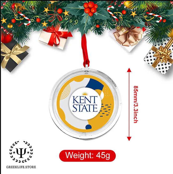 Kent State University Christmas Reversible Flat Round Ornament