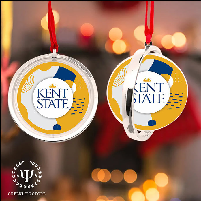 Kent State University Christmas Reversible Flat Round Ornament