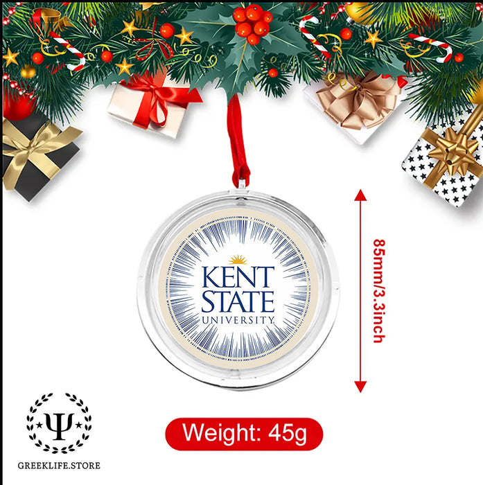 Kent State University Christmas Reversible Flat Round Ornament