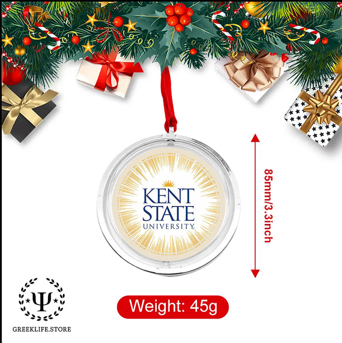 Kent State University Christmas Reversible Flat Round Ornament