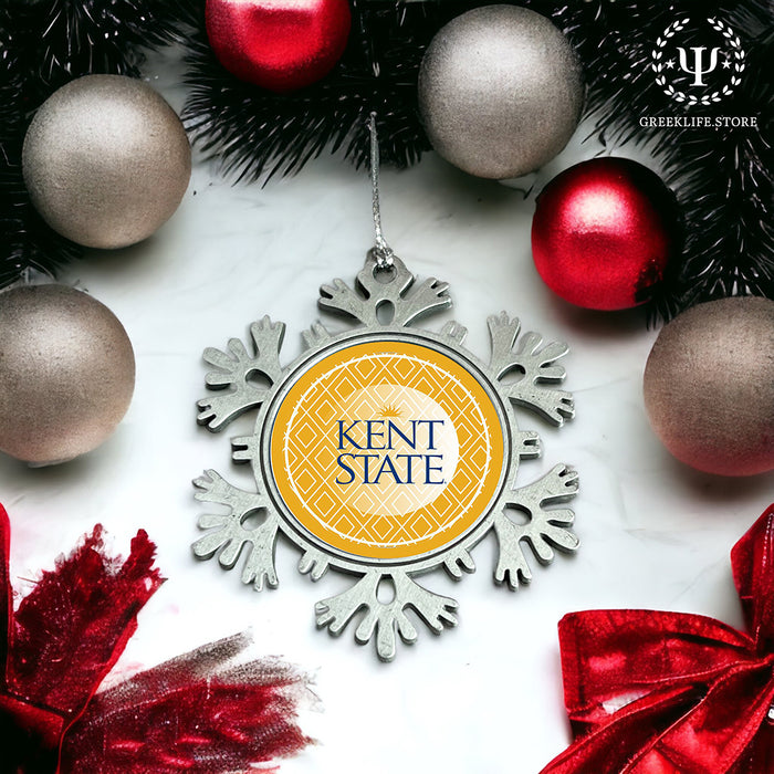 Kent State University Christmas Ornament - Snowflake Metal