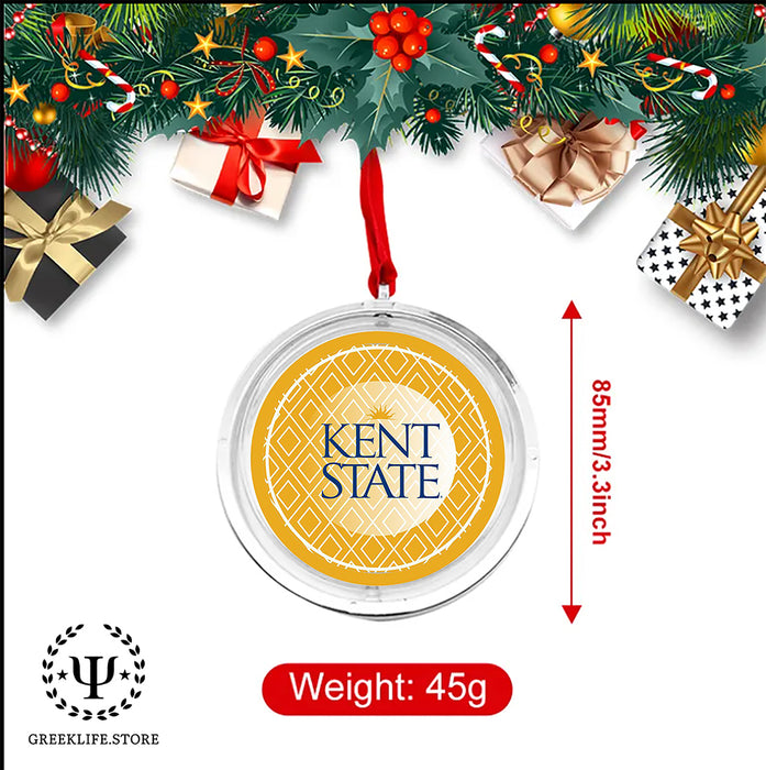 Kent State University Christmas Reversible Flat Round Ornament