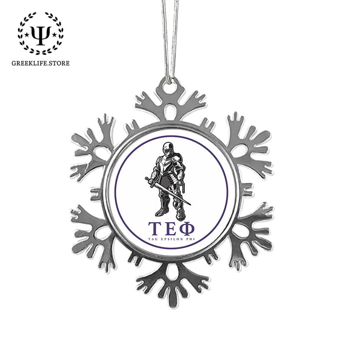 Tau Epsilon Phi Christmas Ornament - Snowflake Metal