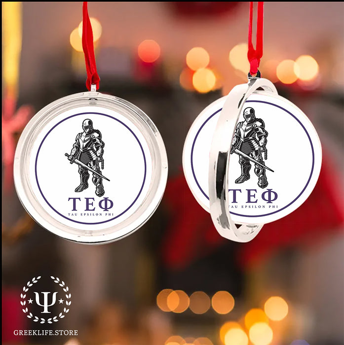 Tau Epsilon Phi Christmas Reversible Flat Round Ornament
