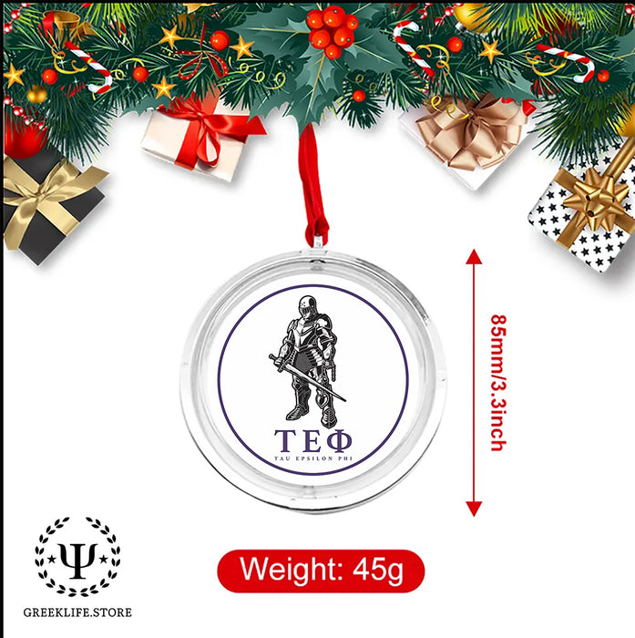 Tau Epsilon Phi Christmas Reversible Flat Round Ornament