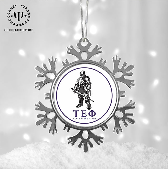 Tau Epsilon Phi Christmas Ornament - Snowflake Metal