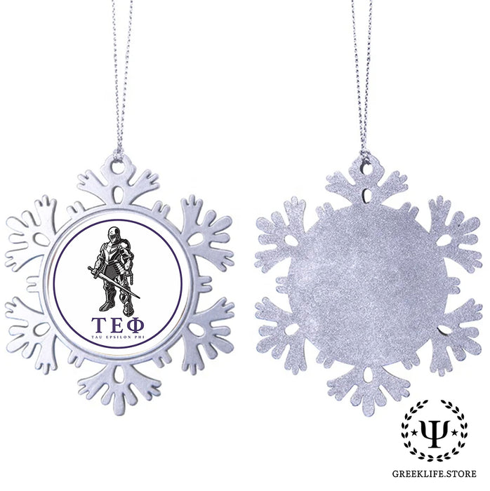 Tau Epsilon Phi Christmas Ornament - Snowflake Metal