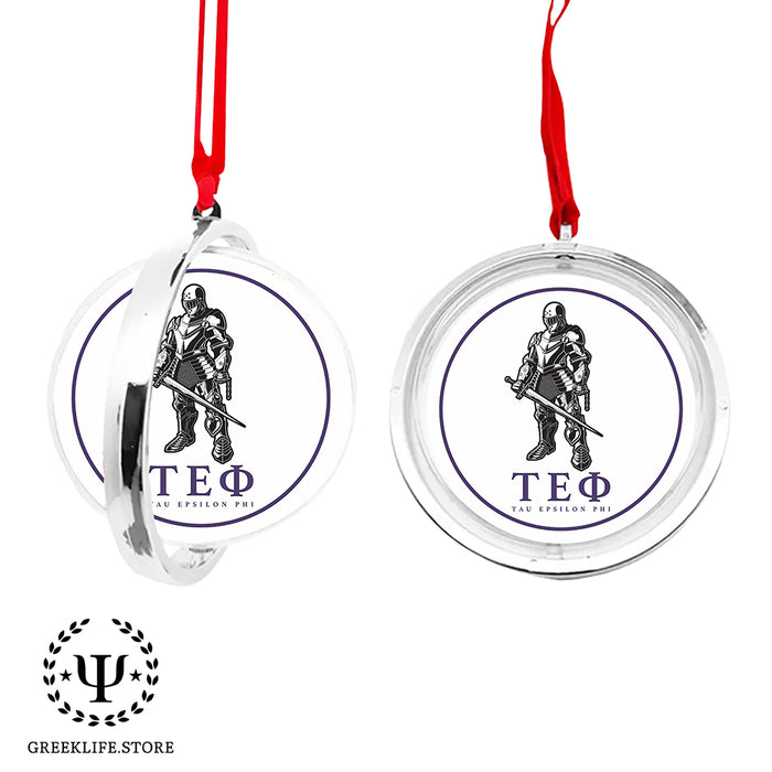 Tau Epsilon Phi Christmas Reversible Flat Round Ornament