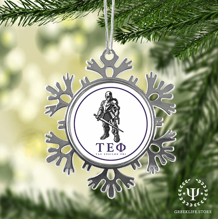 Tau Epsilon Phi Christmas Ornament - Snowflake Metal
