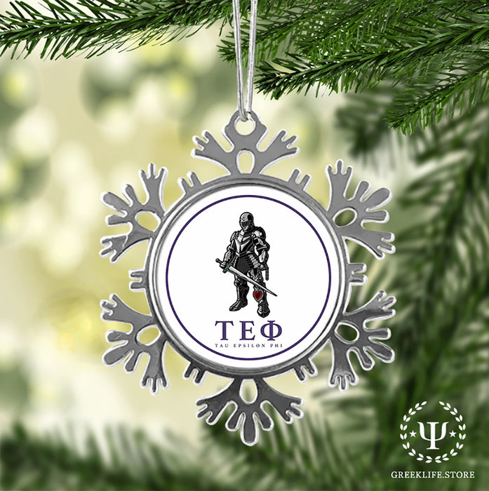 Tau Epsilon Phi Christmas Ornament - Snowflake Metal