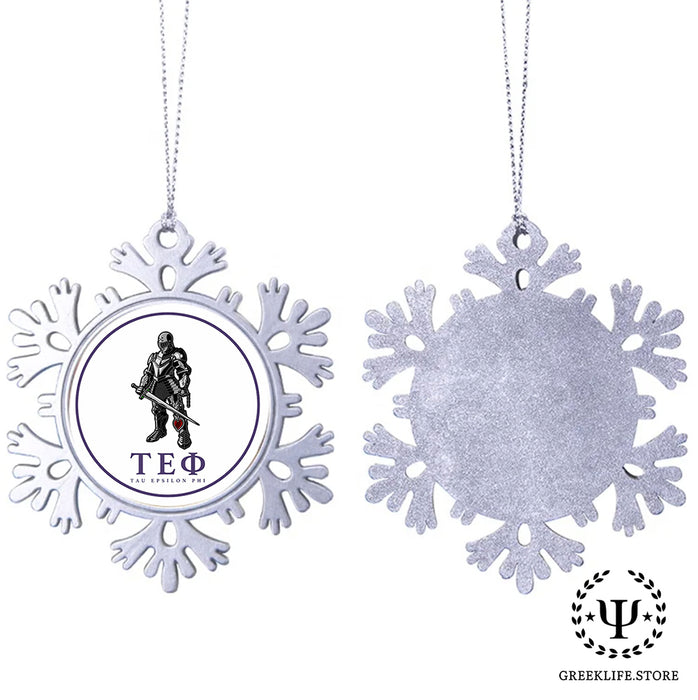 Tau Epsilon Phi Christmas Ornament - Snowflake Metal