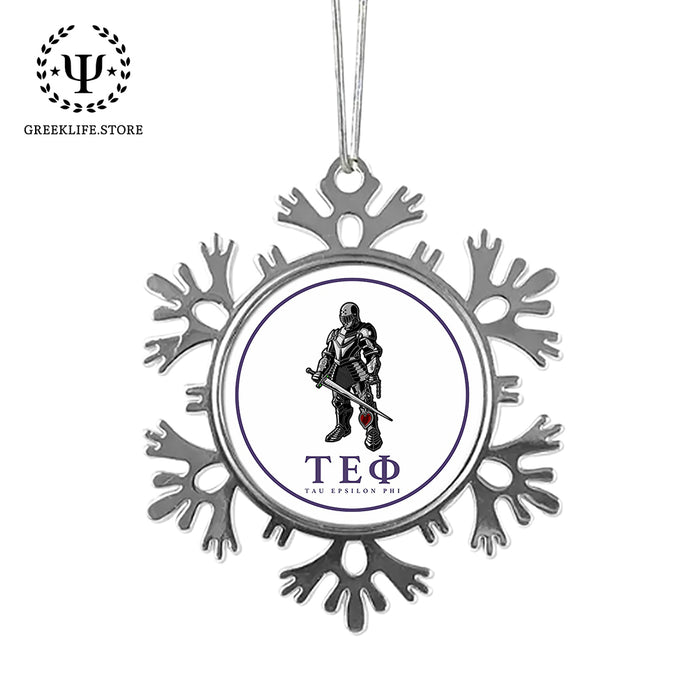 Tau Epsilon Phi Christmas Ornament - Snowflake Metal