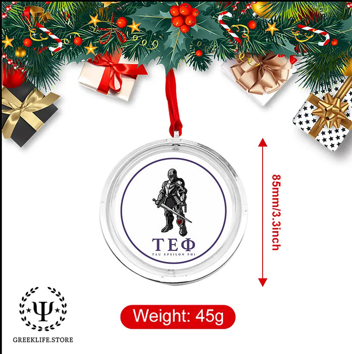 Tau Epsilon Phi Christmas Reversible Flat Round Ornament