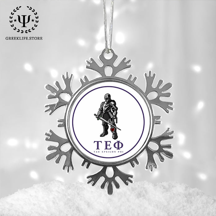 Tau Epsilon Phi Christmas Ornament - Snowflake Metal