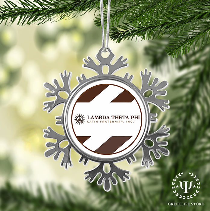 Lambda Theta Phi Christmas Ornament - Snowflake Metal