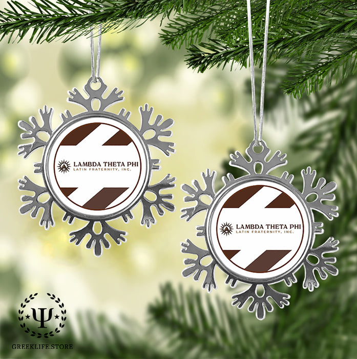 Lambda Theta Phi Christmas Ornament - Snowflake Metal
