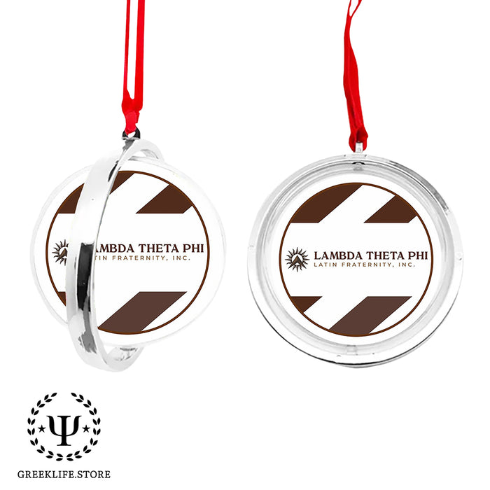 Lambda Theta Phi Christmas Reversible Flat Round Ornament