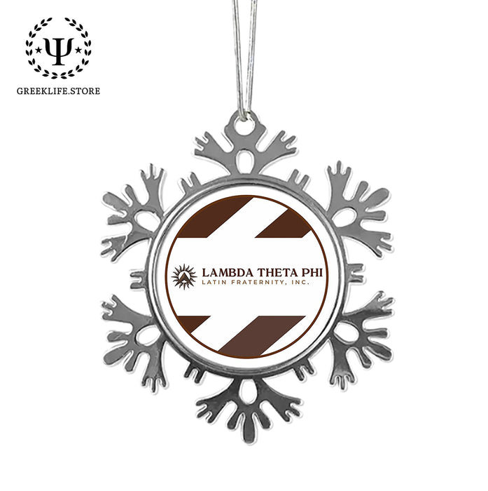 Lambda Theta Phi Christmas Ornament - Snowflake Metal