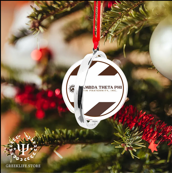 Lambda Theta Phi Christmas Reversible Flat Round Ornament