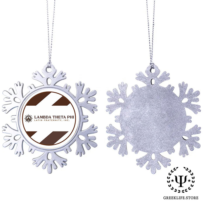 Lambda Theta Phi Christmas Ornament - Snowflake Metal