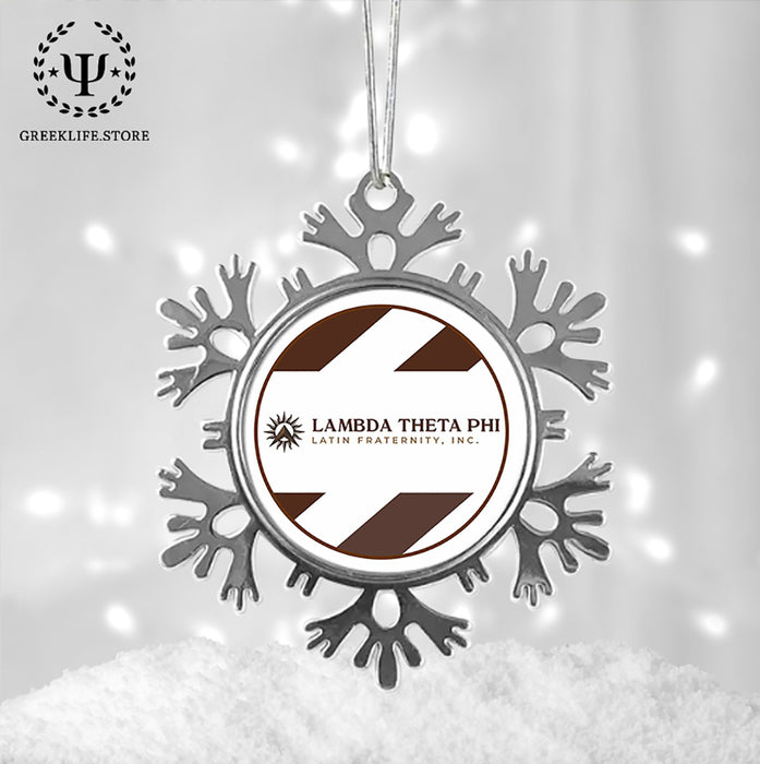Lambda Theta Phi Christmas Ornament - Snowflake Metal