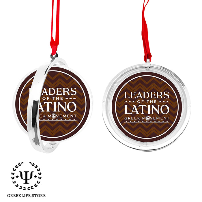Lambda Theta Phi Christmas Reversible Flat Round Ornament