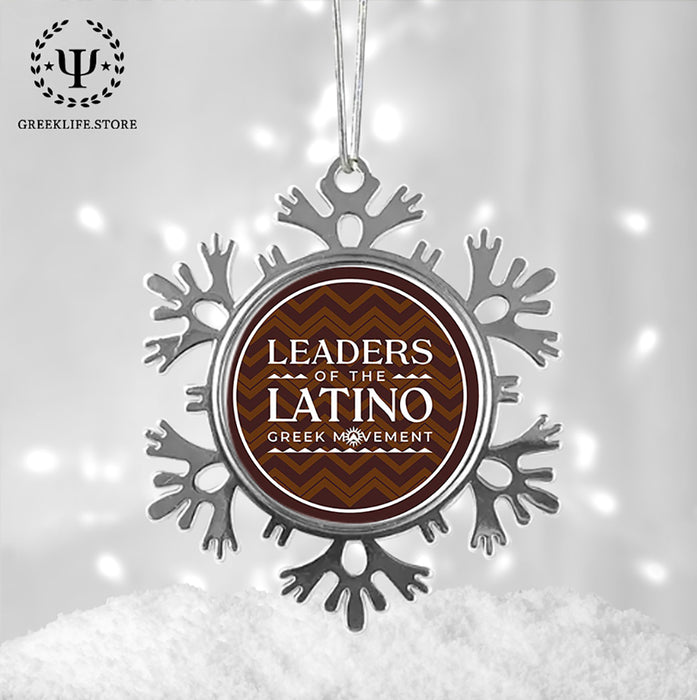 Lambda Theta Phi Christmas Ornament - Snowflake Metal