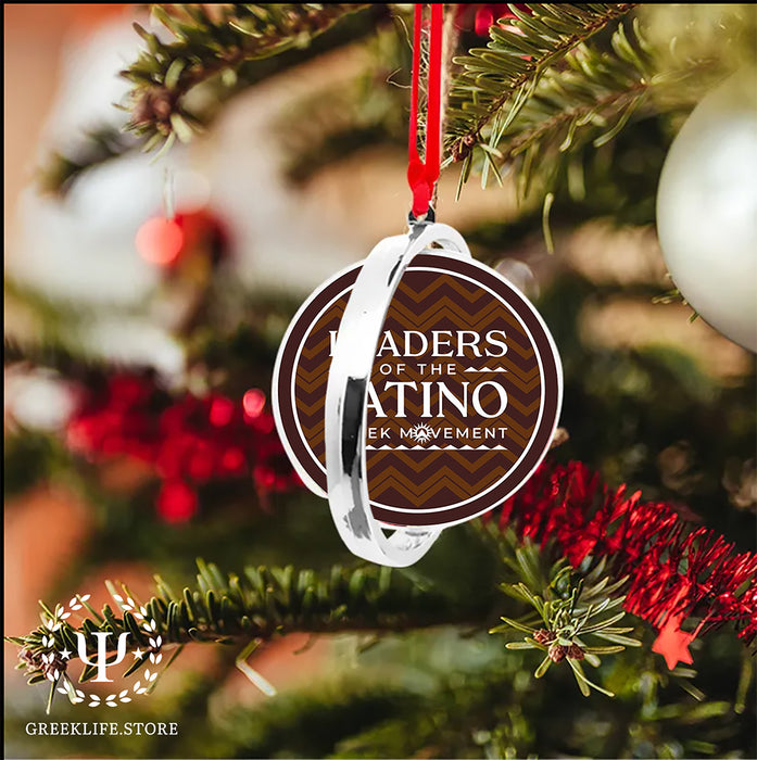 Lambda Theta Phi Christmas Reversible Flat Round Ornament