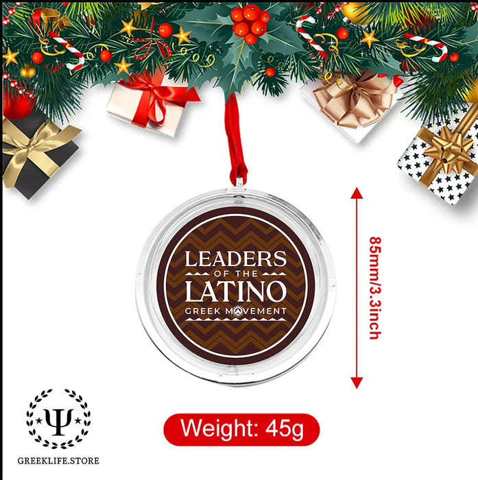 Lambda Theta Phi Christmas Reversible Flat Round Ornament