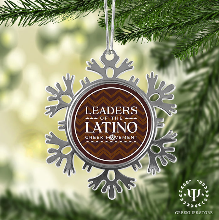 Lambda Theta Phi Christmas Ornament - Snowflake Metal