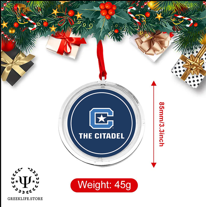 The Citadel Christmas Reversible Flat Round Ornament