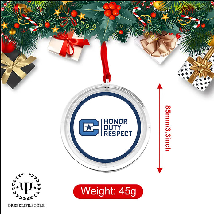 The Citadel Christmas Reversible Flat Round Ornament