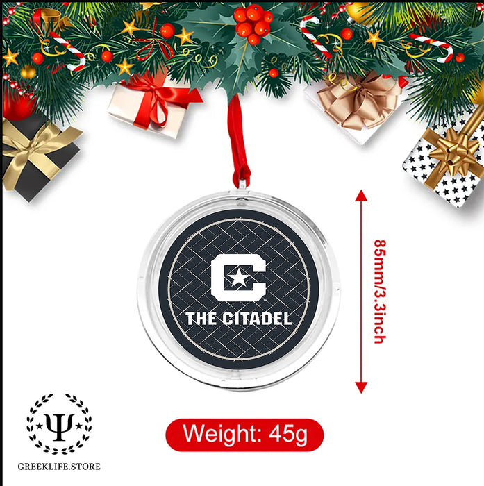 The Citadel Christmas Reversible Flat Round Ornament