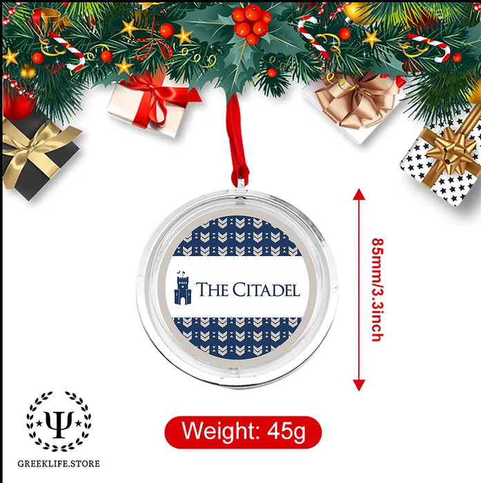 The Citadel Christmas Reversible Flat Round Ornament