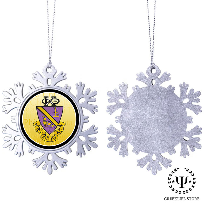 Phi Chi Theta Christmas Ornament - Snowflake Metal