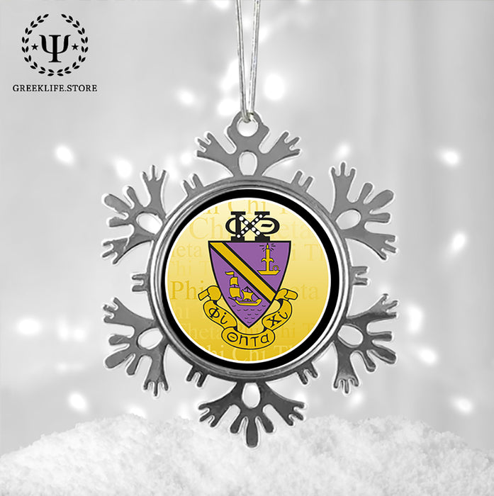 Phi Chi Theta Christmas Ornament - Snowflake Metal