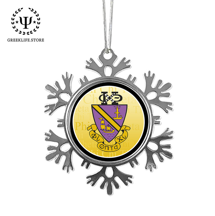 Phi Chi Theta Christmas Ornament - Snowflake Metal