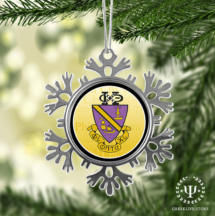 Phi Chi Theta Christmas Ornament - Snowflake Metal