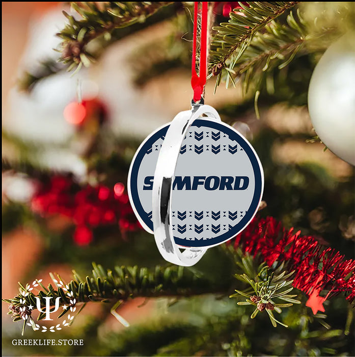 Samford University Christmas Reversible Flat Round Ornament