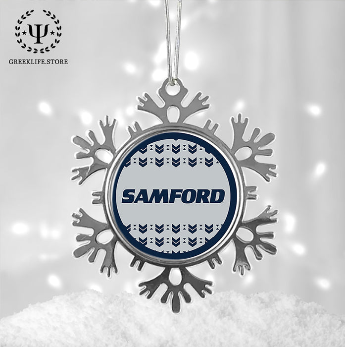 Samford University Christmas Ornament - Snowflake Metal