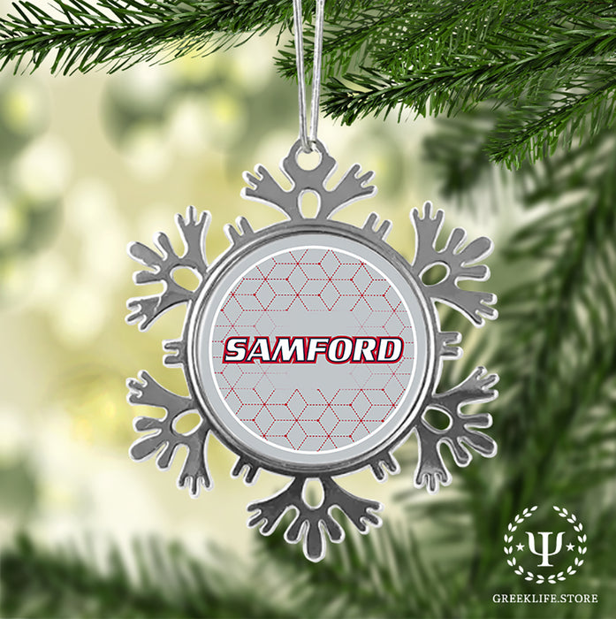 Samford University Christmas Ornament - Snowflake Metal