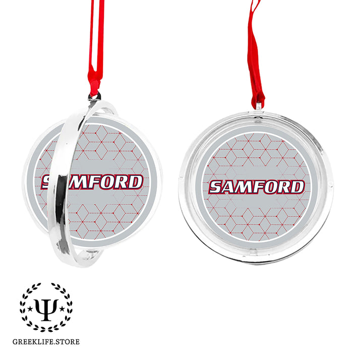 Samford University Christmas Reversible Flat Round Ornament
