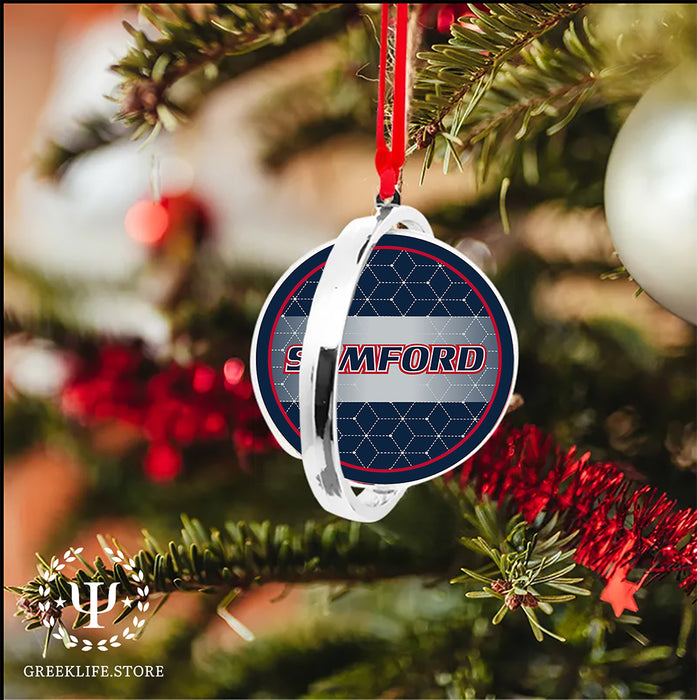 Samford University Christmas Reversible Flat Round Ornament