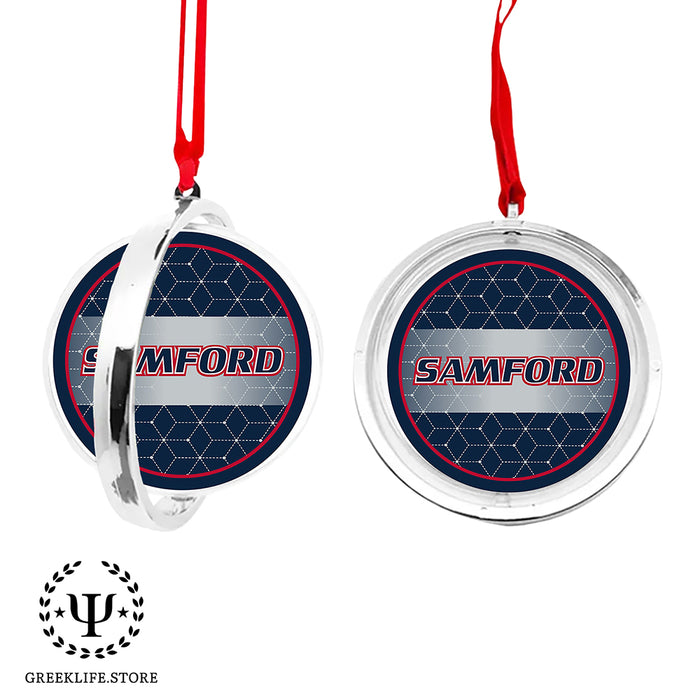 Samford University Christmas Reversible Flat Round Ornament