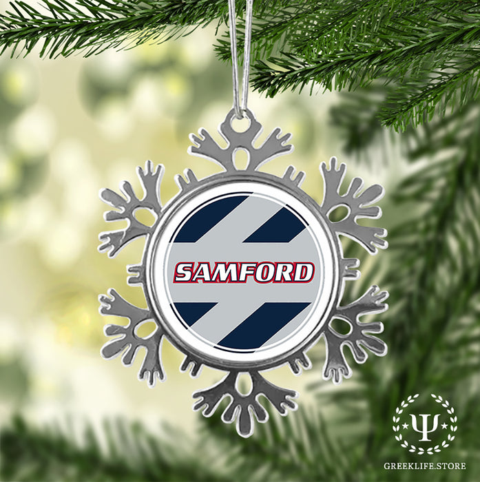 Samford University Christmas Ornament - Snowflake Metal