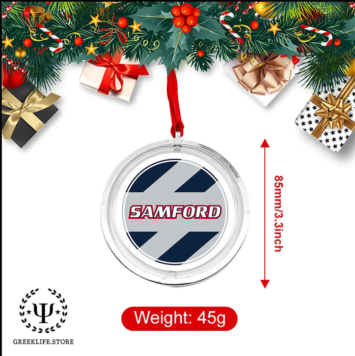 Samford University Christmas Reversible Flat Round Ornament